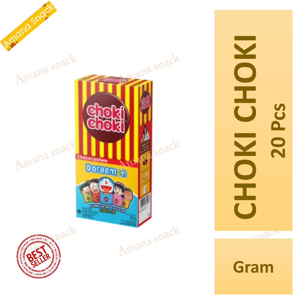 PROMO!!!!! MURAH !!!! CHOKI CHOKI CHOCOCASHEW ISI 20 BUNGKUSx10 gram -coklat melted- cemilan anak-jajananjadoel -shopee -