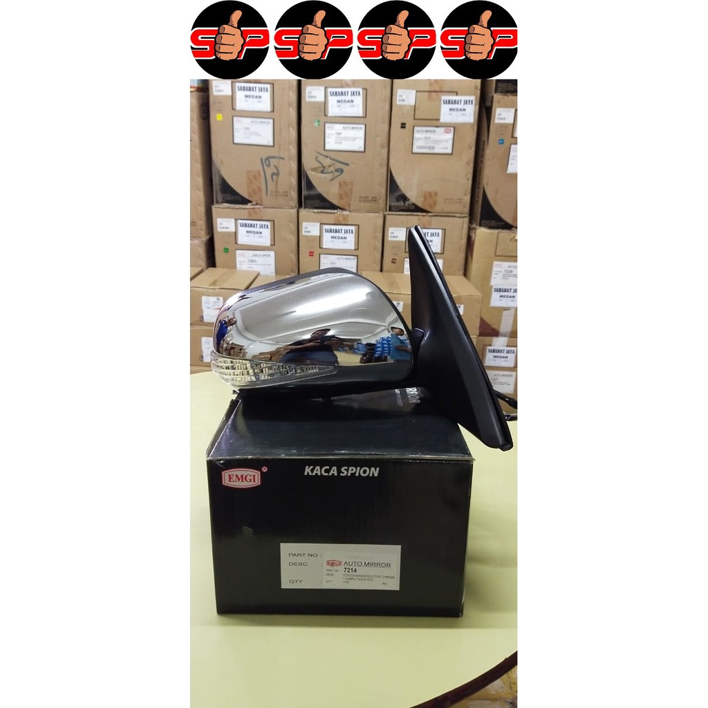 KACA SPION AVANZA 2010-2011 KANAN CHROME LAMPU EMGI