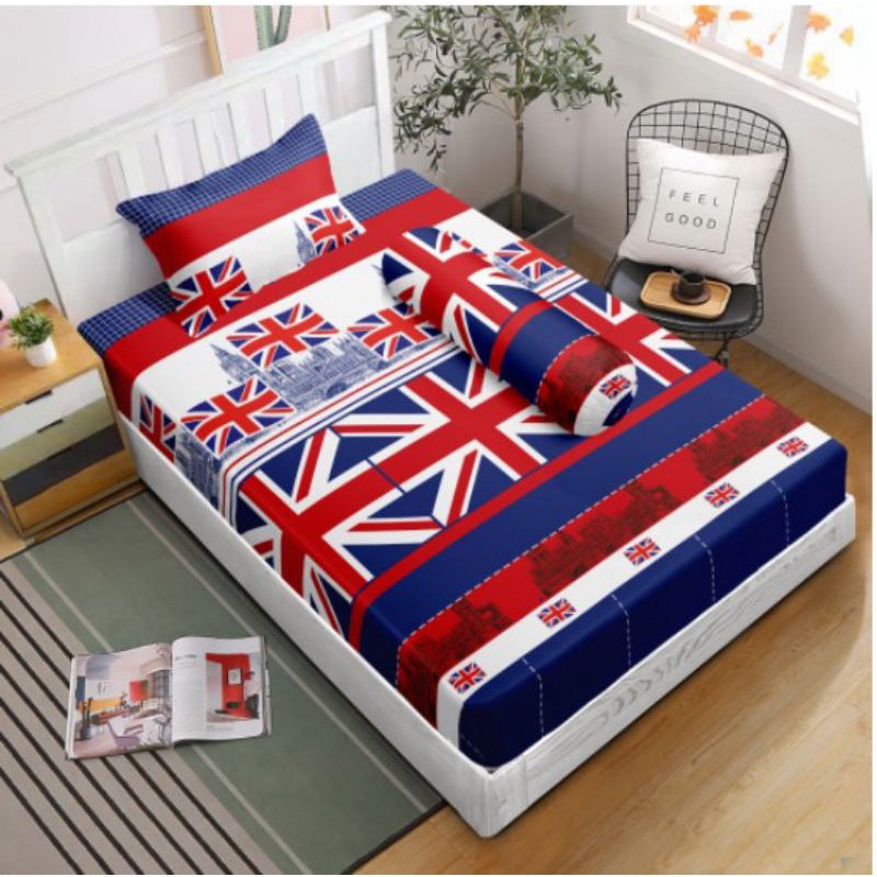 sprei merk lady rose motif new London ukuran 90 120