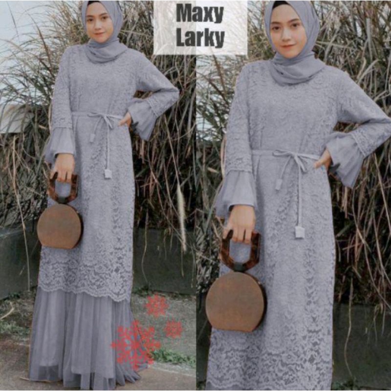 ZARKY MAXI GAMIS DRESS BROKAT TILE GAMIS KONDANGAN WANITA MURAH POLOS TERBARU DRESS CANTIK ACARA RES