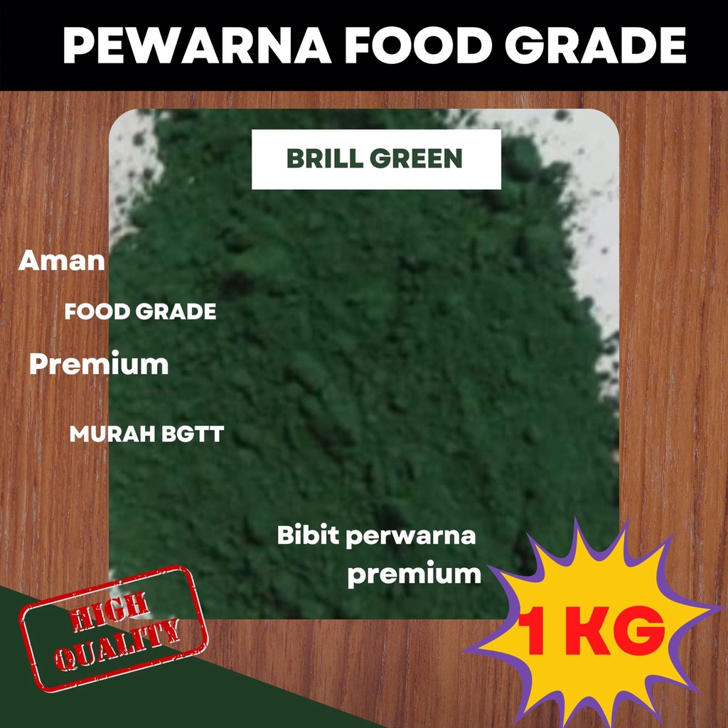

Pewarna Makanan Bubuk Hijau 1KG, Pewarna Brill Green Extra Food Grade