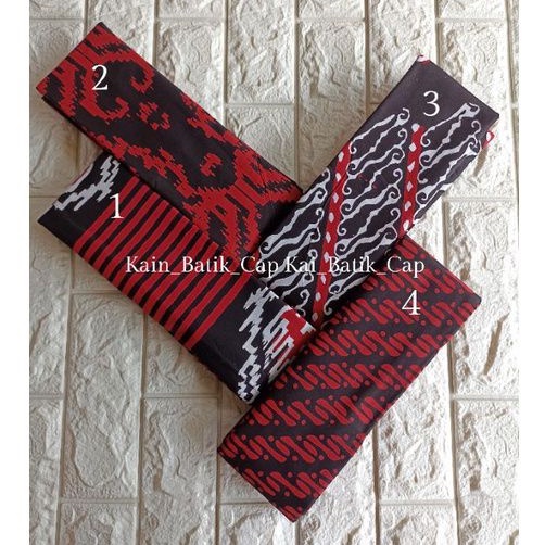 Kain Batik Merah Hitam Bahan Batik Merah Hitam Kain Batik Cap Merah Hitam Kain batik Halus Kain Bati