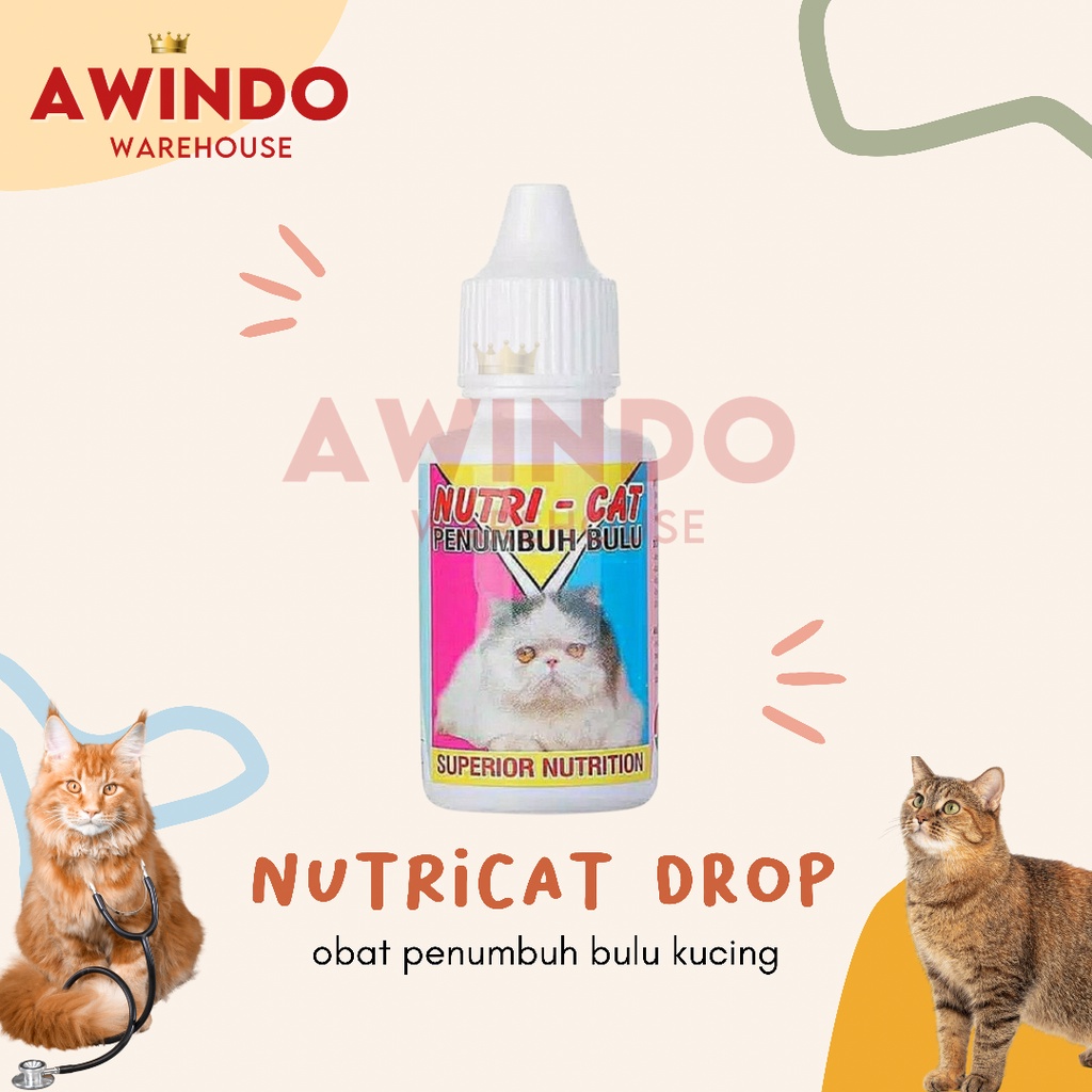 NUTRICAT DROP - Obat Vitamin Penumbuh Bulu Kucing Cat Kitten NUTRI CAT