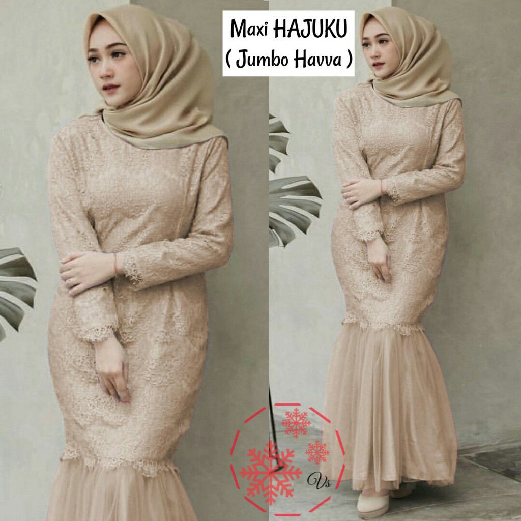 TWIN CLOTHING DRESS MUSLIMAH JUMBO GAMIS PESTA BRUKAT JUMBO JUKU