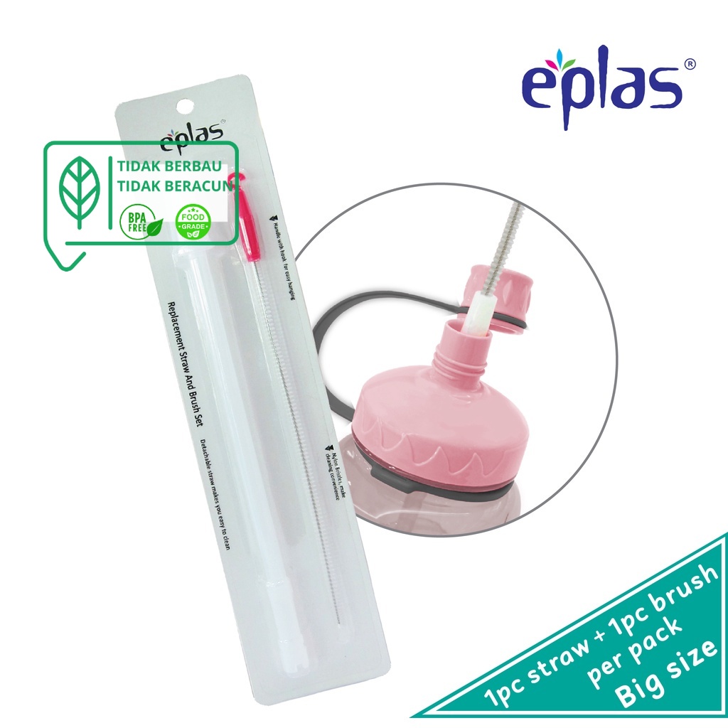 EPLAS Big Bottle Straw & Brush Set (2pcs), Bottle Accessory, Berus Botol, Tumbler Brush EG-SB/B