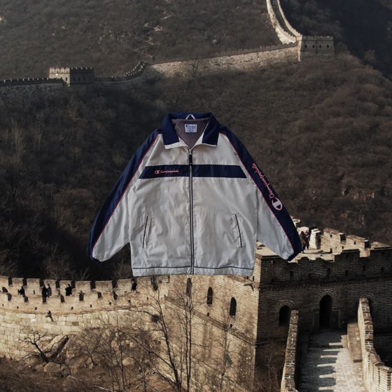 jaket champion vintage windbreker champion jaspo jaket lari second brand