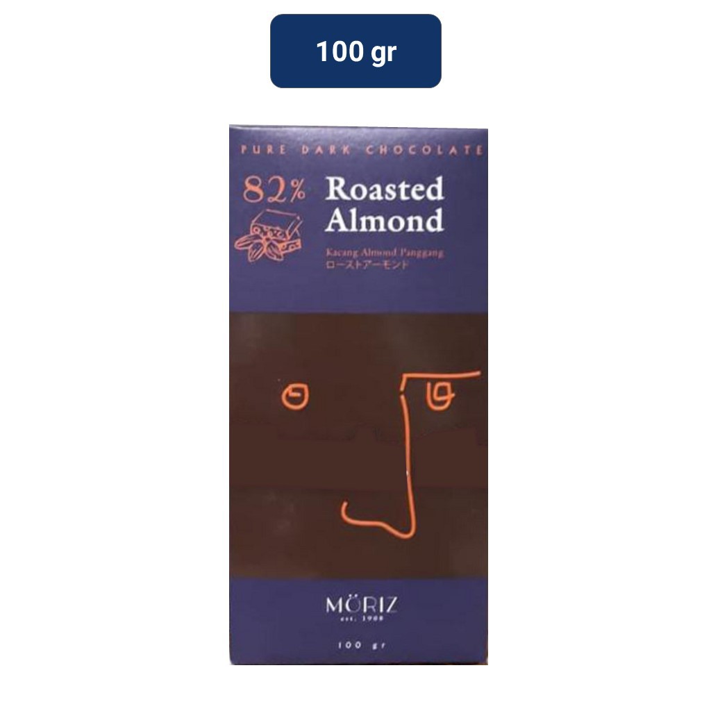 Vel Moriz Dark Series - 82% Roasted Almond 100gr