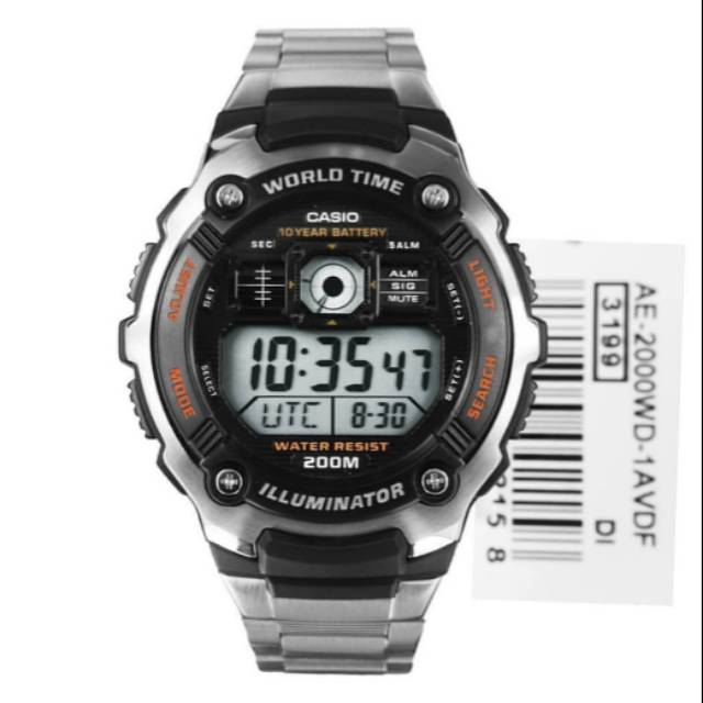 Jam Tangan Pria Casio AE-2000WD-1AVDF Original