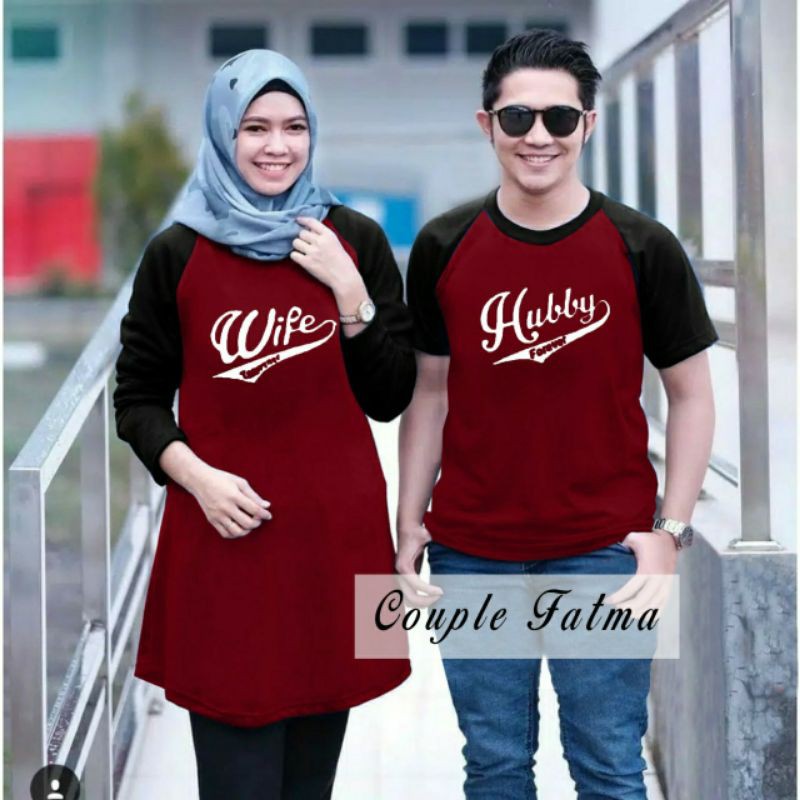 COUPLE FATMA/ATASAN COUPLE/BABYTERI/OUTFIT MUSLIM/ATASAN KAOS HARIAN MURAH/HIJAB COUPLE PRIA WANITA