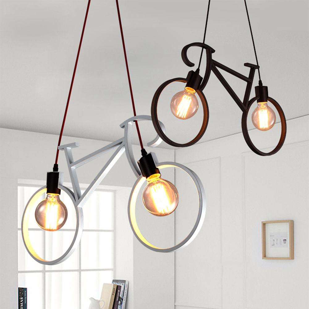 [COD] KAP LAMPU GANTUNG SEPEDA (PUTIH) NORDIC IRON BIKE VINTAGE DEKORASI LAMPU GANTUNG BESI