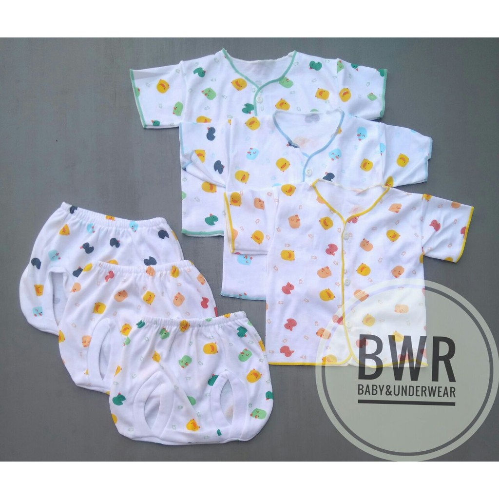 [ 3 setel ] Setelan Shankusen Baju PENDEK + Celana POP | Setelan Bayi Newborn Pino Piko - Bwr IX