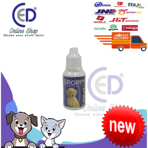 groppy puppy 30ml vitamin untuk pertumbuhan anak anjing