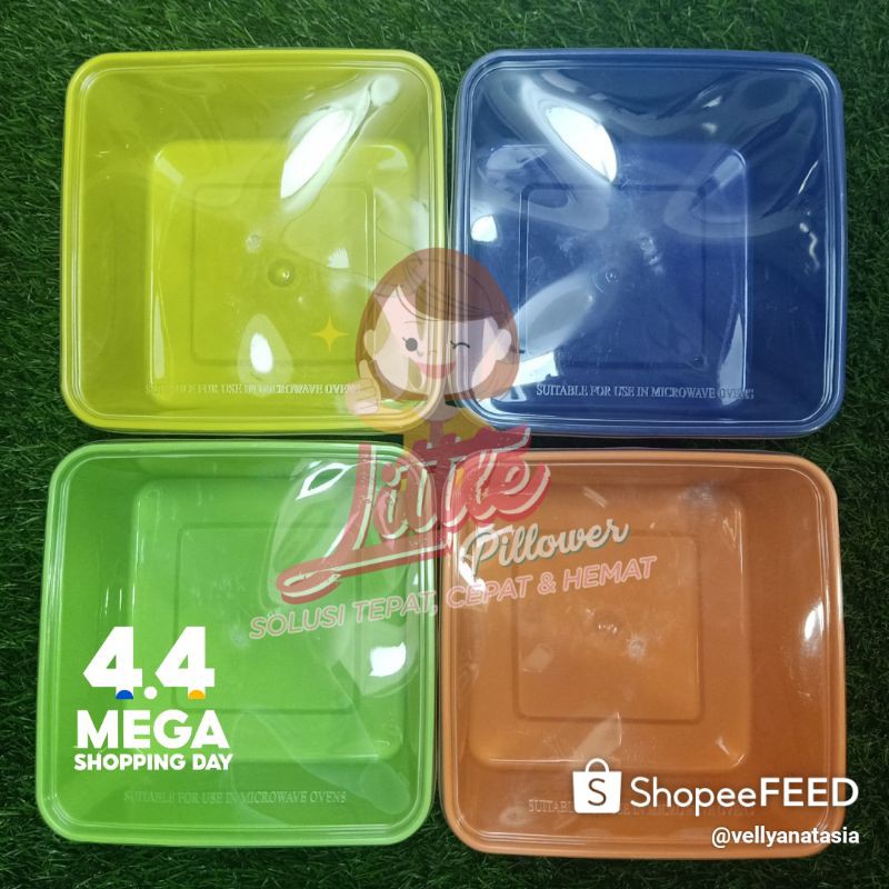 Kotak Plastik 1500ml WARNA/Lunch Box/Kotak Makan/Food Container