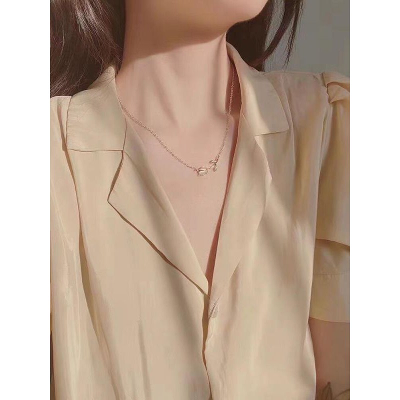 Kalung Titanium Anti Karat dan Luntur | Kalung Wanita | Kalung Model Bunga | Kalung Liontin Cewek
