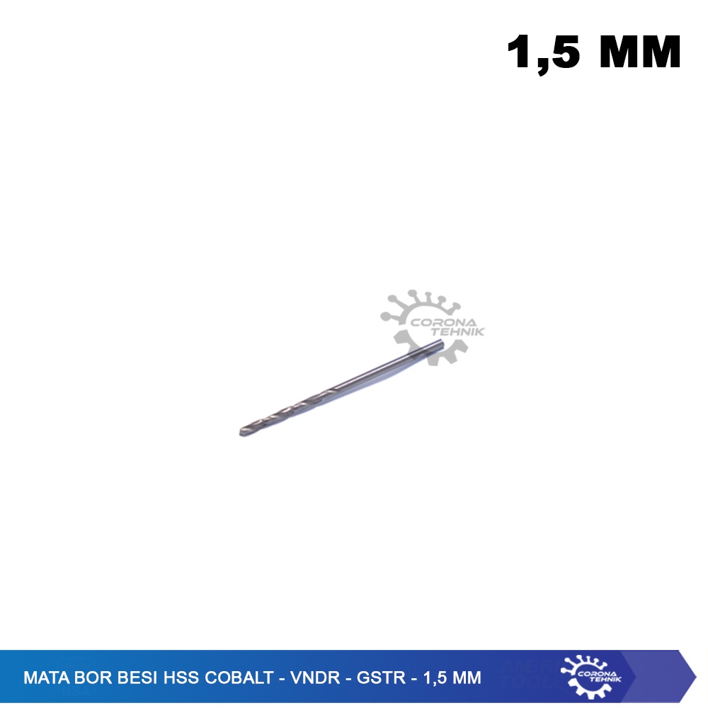 1,5 mm - Mata Bor Besi HSS Cobalt - VNDR - GSTR