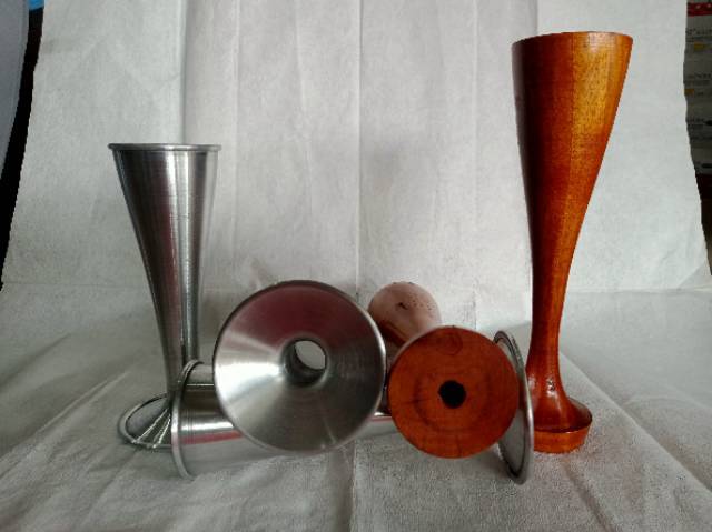 Monoaural Pondoskop Kayu/Stainless-Aluminium/Alat Bantu Detak Jantung Bidan/stetoscope monoral