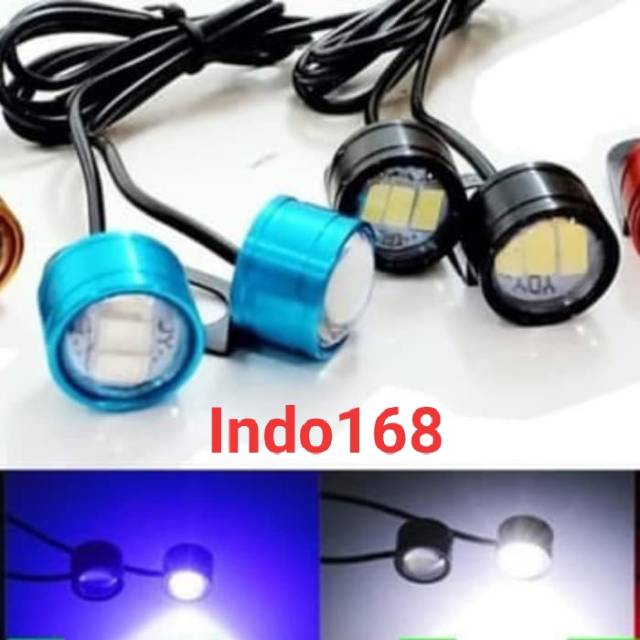 (INDO 168) Led Mata Elang Eagle Eye 23mm Kedip strobo 3 watt