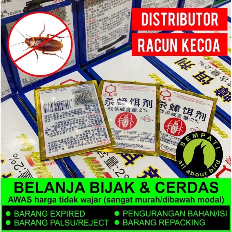 RACUN KECOA MIEZHANGQING MIE ZHANG QING OBAT IMPORT AMPUH PEMBASMI PEMBUNUH kecoak perbungkus