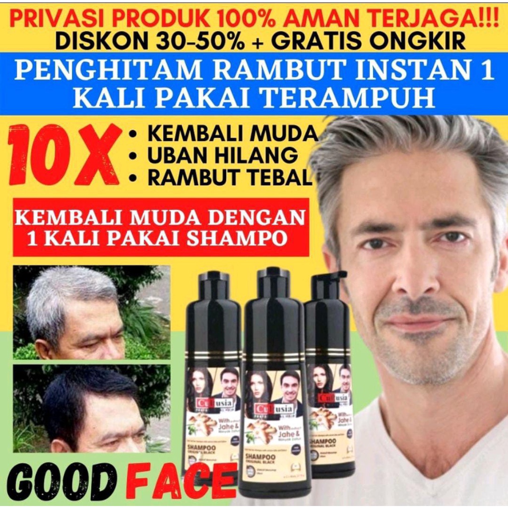 SHAMPO PENGHITAM RAMBUT SHAMPO UBAN SAMPO PENGHILANG UBAN CULTUSIA 160ML