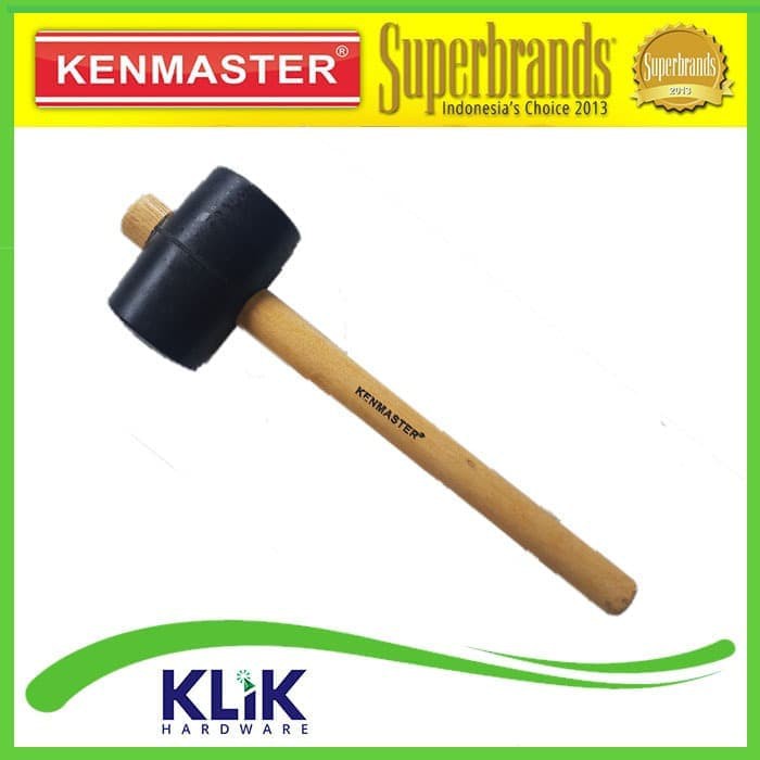 Kenmaster Palu Karet 16 oz Hitam Gagang Kayu