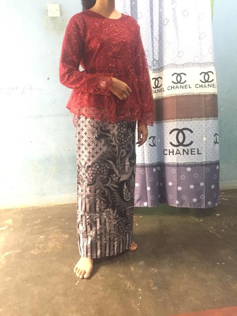 Couple Batik Annabel Anjani Pinguin Brokat Tile Mutiara