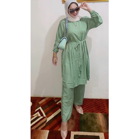 SETELAN TUNIK CELANA RAYON PREMIUM