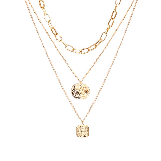 17KM Multi-layer Necklace Bohemian Chain Shell Horn Scallop-17#