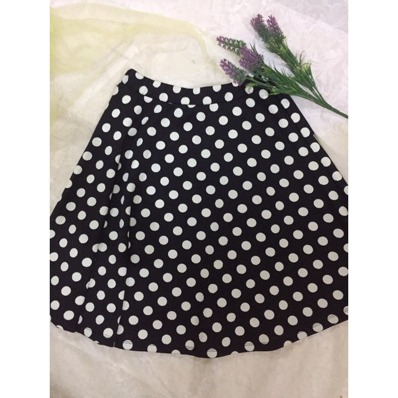 Rok Polkadot Hitam