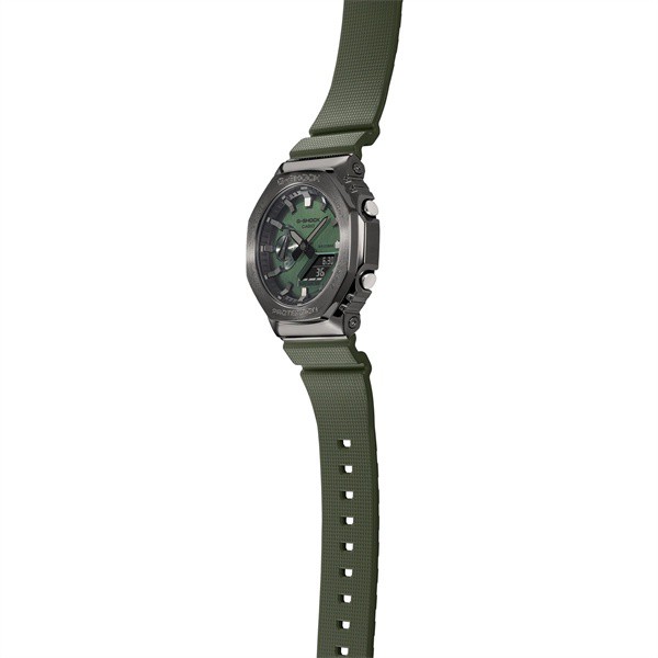 Casio G-Shock GM-S2100-3APR Octagonal Farm Black Green Oak Watch