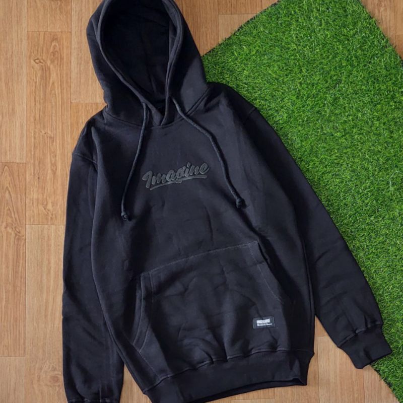 HOODIE HITAM IMAGINE - FONT BLACK IMAGINE