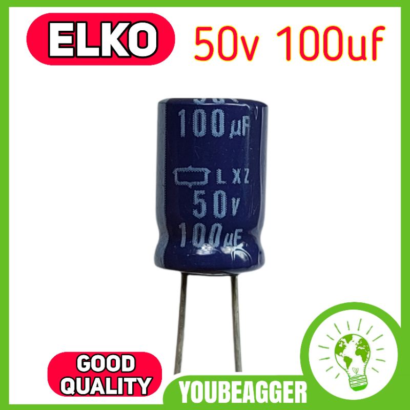 elko 50v 100uf kapasitor