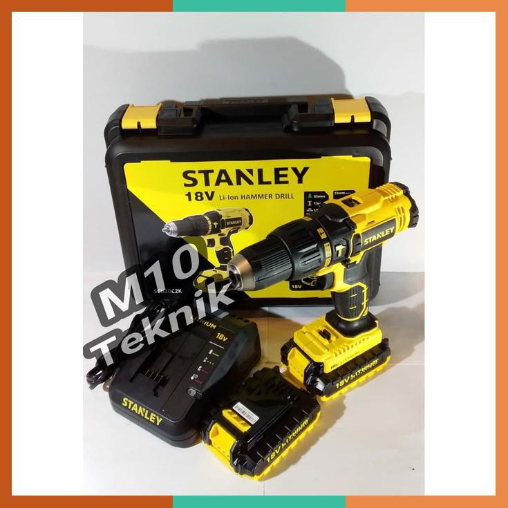 Cordless Hammer Drill 18 V Sch20 Stanley Bor Tembok Baterai