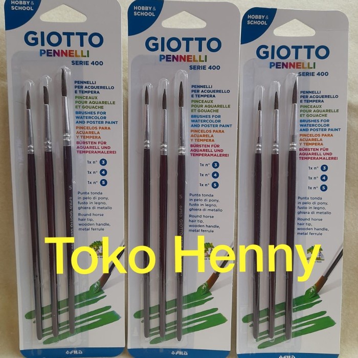 

Produk Terbaru Kuas Giotto Pennelli Set .... Isi .. 3 Pcs