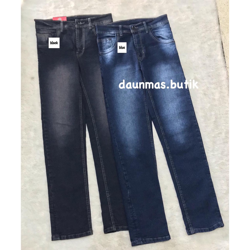 1KG MUAT 2PCS | DENIMA - CELANA JEANS PRIA STRETCH PREMIUM ZEG 13.5 OZ