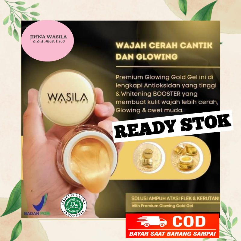 Kosmetik Cream skincare bpom wasila gold gel pemutih wajah bikin glowing