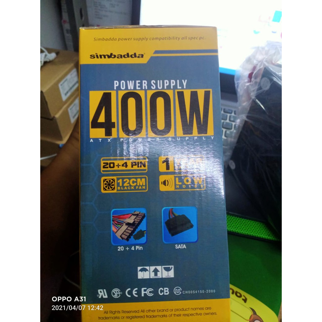 psu (power supplay) simbada 380w simbada 400wat original fan besar