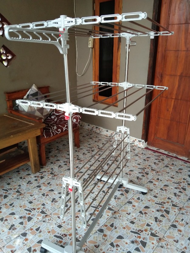 Rak Jemuran Korea Lipat Max 40 Kg Beban Flexible / Dolee Fun Drying Rack Utk Pakaian