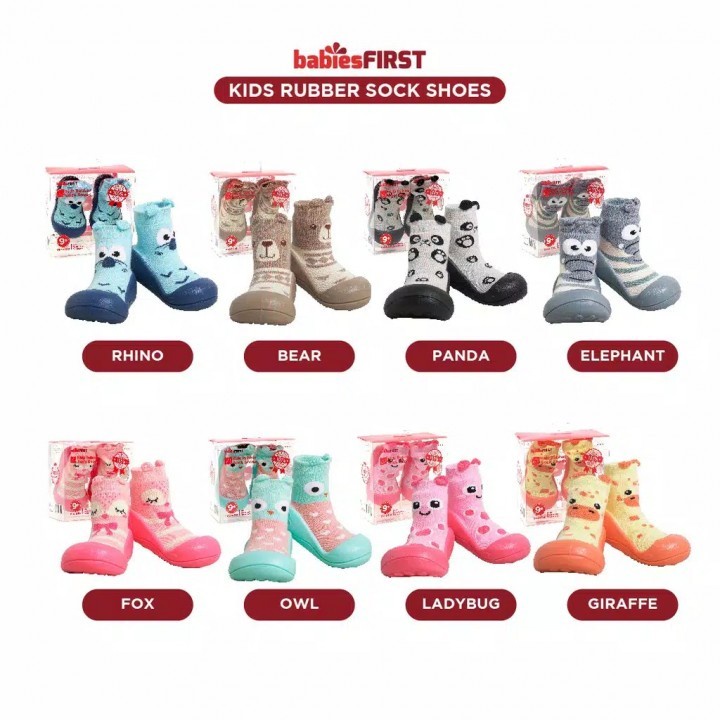 Babiesfirst Rubber Sock Shoes / Sepatu Kaos Kaki / Sepatu Karet Bayi