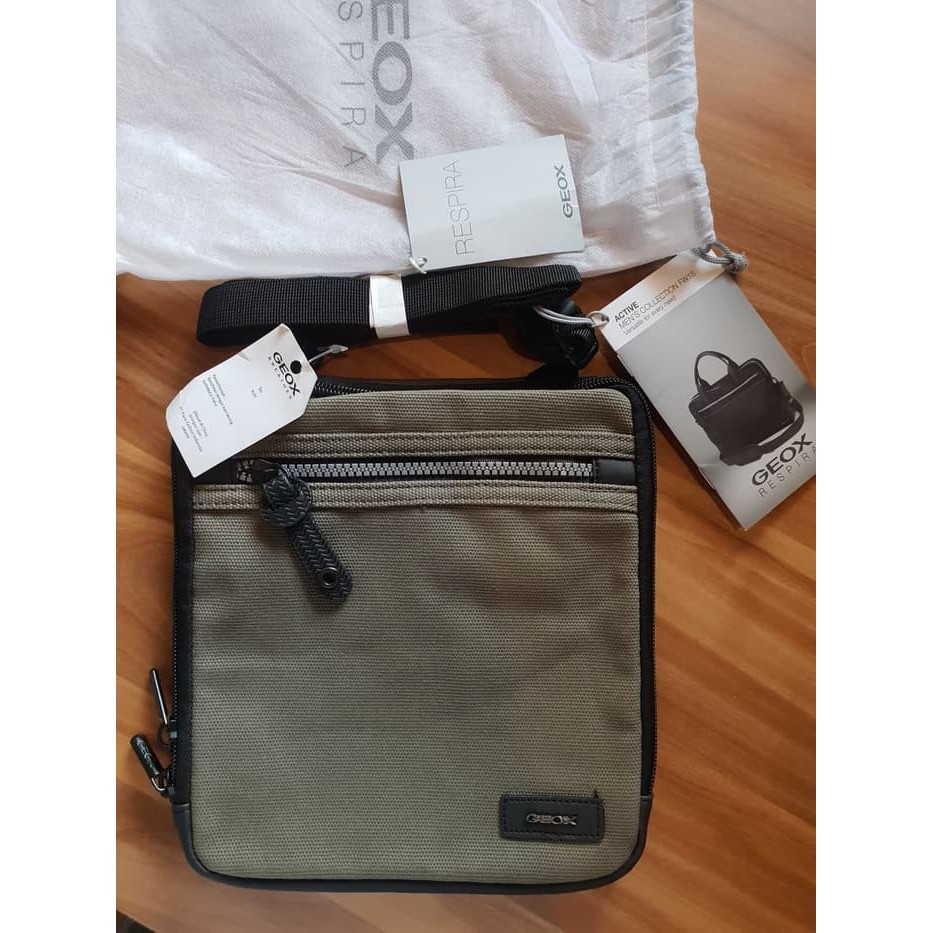 Tas Selempang GEOX Authentic Canvas Sling Bag Pria
