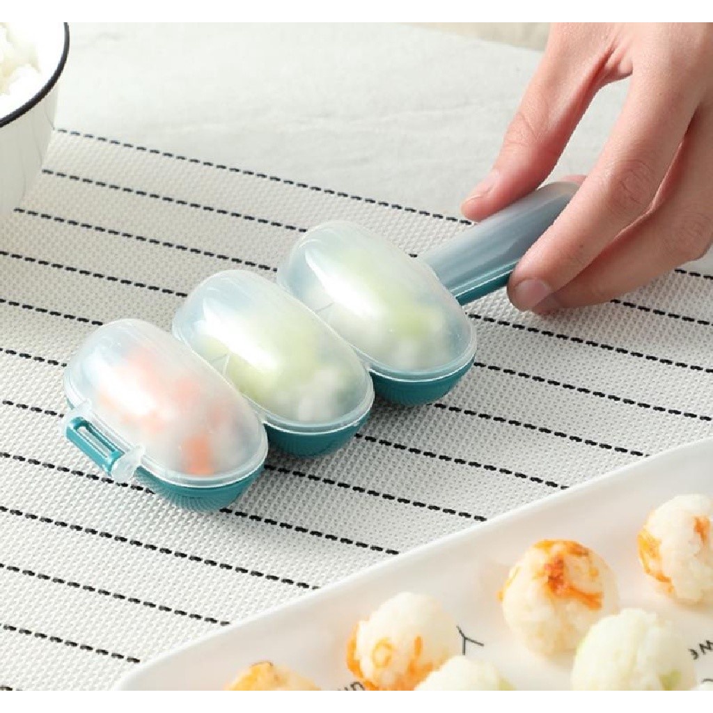 [DEASHOP] RICE BALL MOLDS - SUSHI MOLD MAKER DIY - CETAKAN NASI BENTO BULAT BOLA - CETAKAN SUSHI RICE BALL - RICE BALL SHAKER BENTO