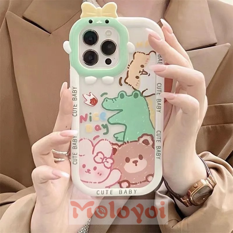 Soft Case Motif Kartun Monster Kecil Lucu Untuk IPhone XR 13 7 8 14 Plus 11 12 14 Pro MAX X 6 6S Plus XS MAX SE 2020