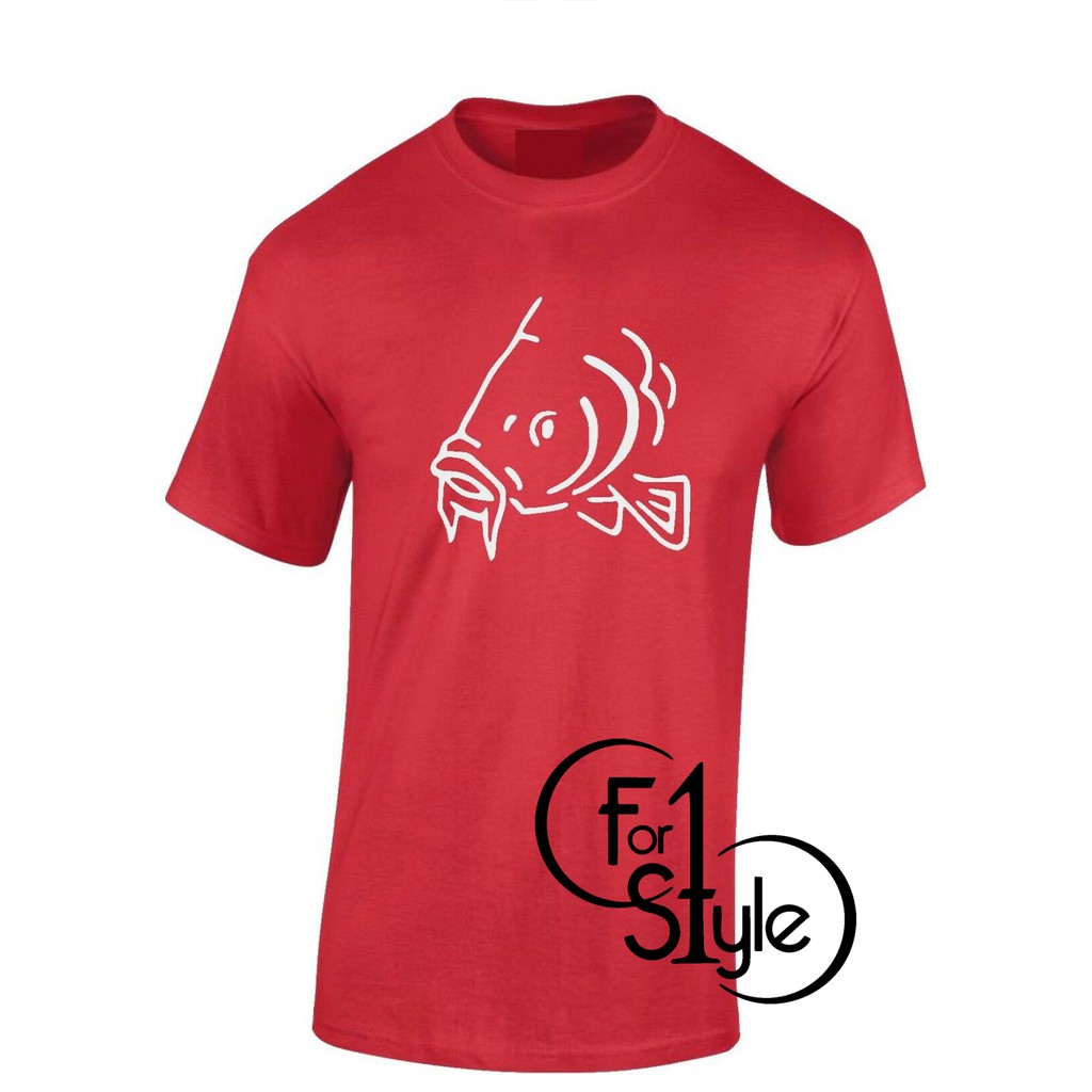 CARP FISHING Tshirt,ANGLER ROD NET Tee FISH Funny T-Shirt