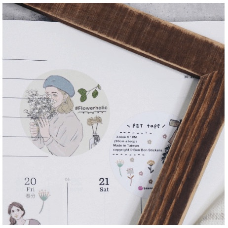

WASHI SAMPLER BonBon Sticker Masking Tape Girl Flower Holic
