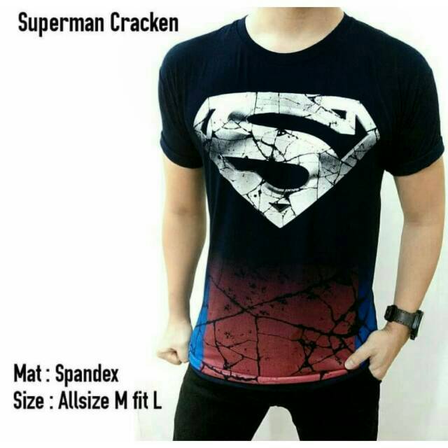 HOT ITEM !!! Baju KAOS SUPERMAN CRACKEN pria cowo fashion