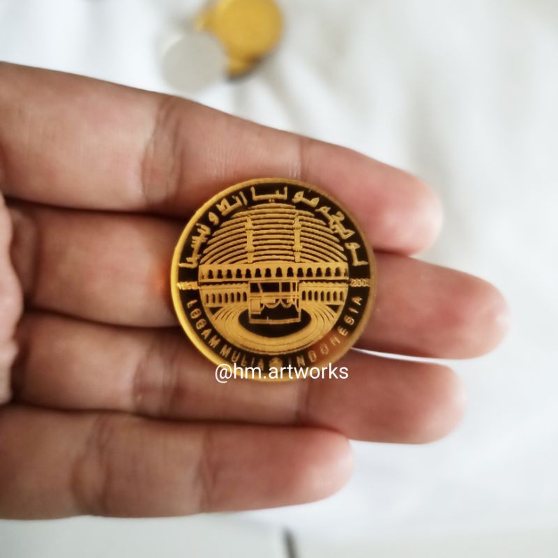 Acrylic emas perak Dinar Dirham | Ekstra Bahan Mahar