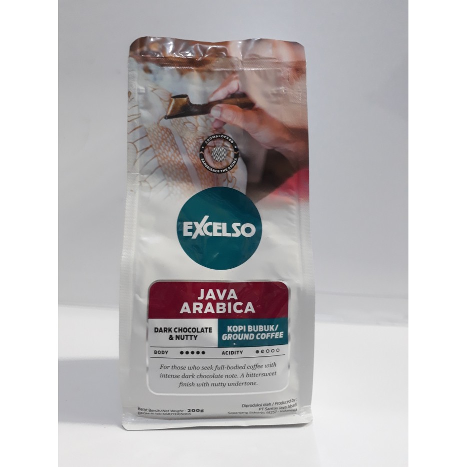 

excelso java arabica bubuk 200 gram - kkp2469