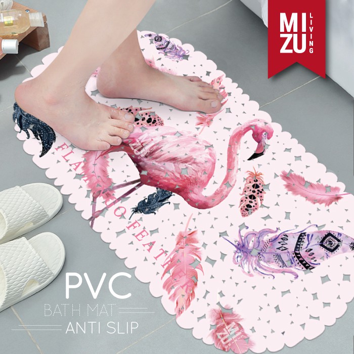 ARTISTIC Shower Bath Mat Keset Mandi PVC Penghisap Anti Slip Suction Cup 35x70cm-3