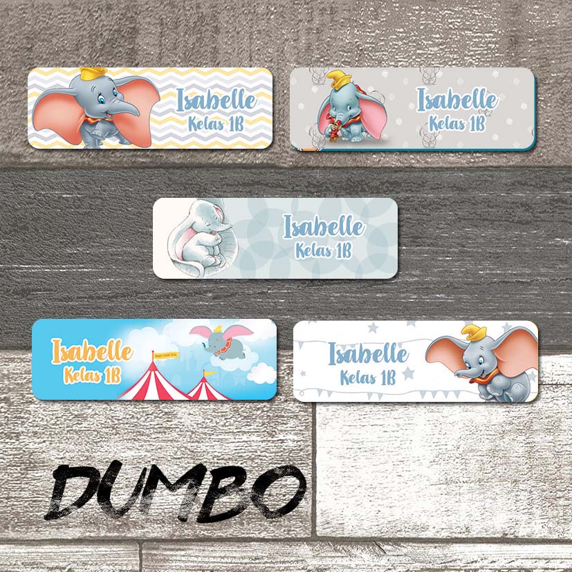 

STICKER LABEL NAMA KARAKTER DUMBO