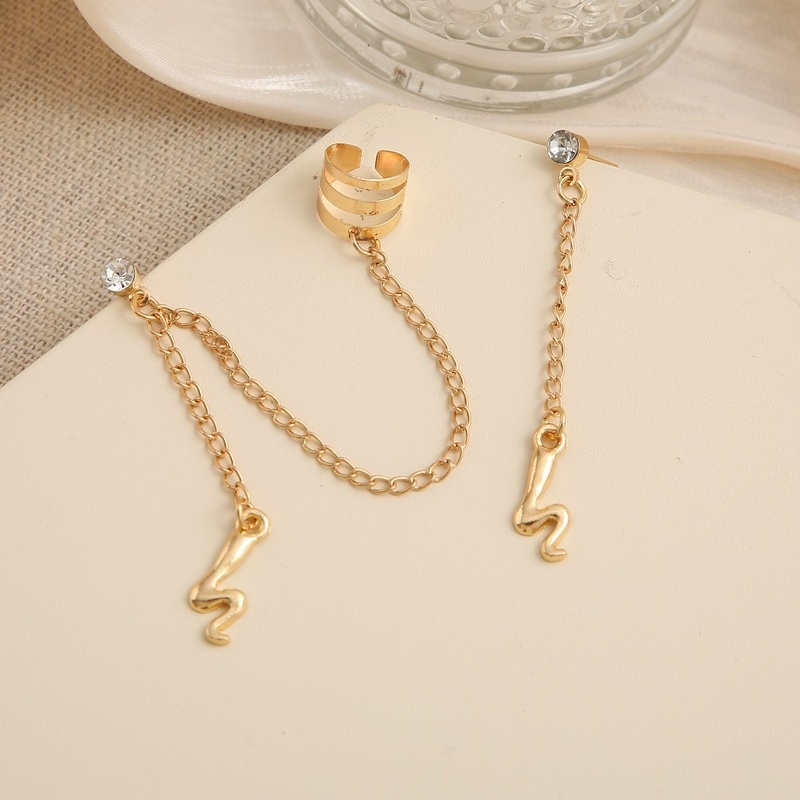 17km Anting Klip Wanita Bentuk Hati / Kupu-Kupu / Daun / Pita Hias Kristal Elegan-35