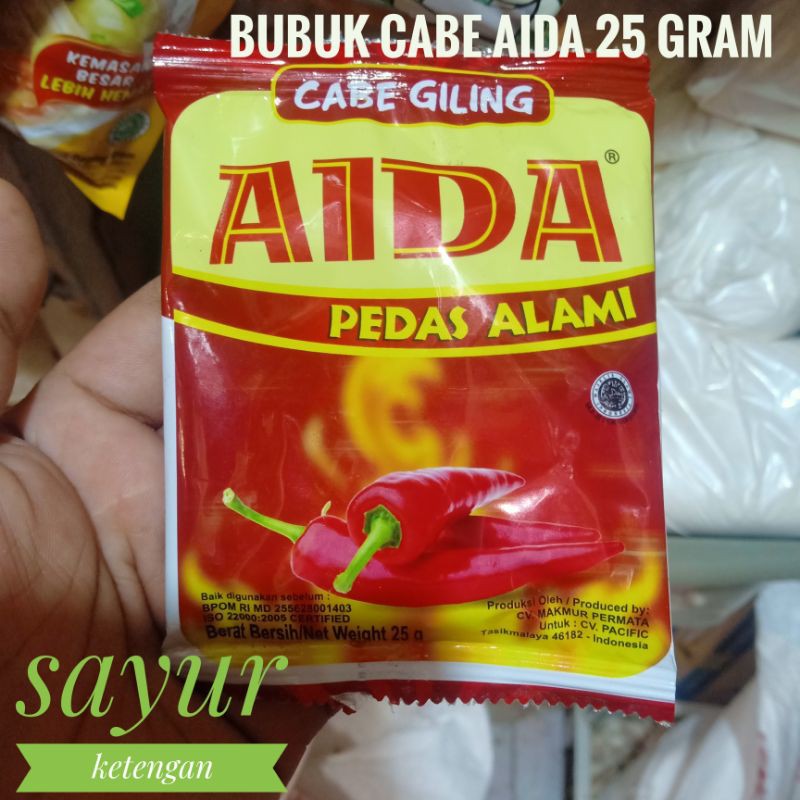 

❤️ GROSIR ❤️ BUBUK CABE AIDA 25 GRAM 1 RCG (10 X 25GRAM)